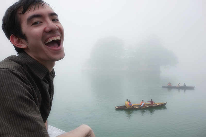 David is excited about boats